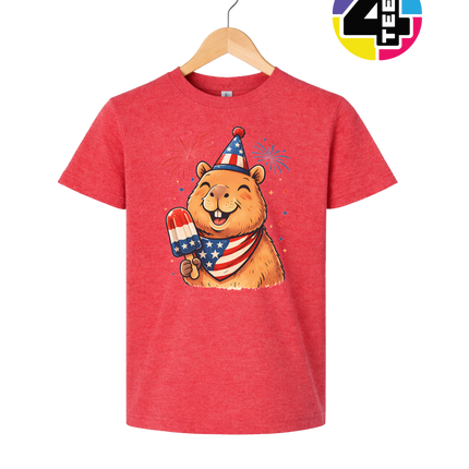 Patriotic Popsicle Beaver Youth Tee