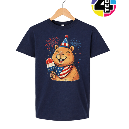 Patriotic Popsicle Beaver Youth Tee