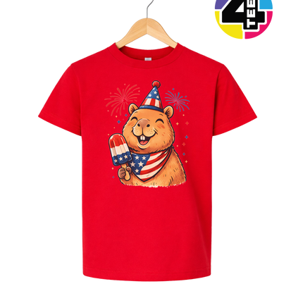 Patriotic Popsicle Beaver Youth Tee