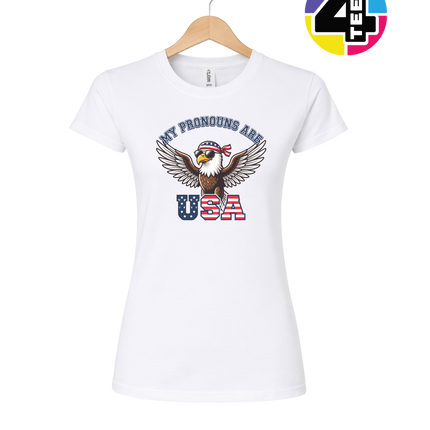 Pronouns Are USA Eagle Women's Tee