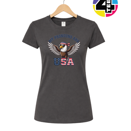 Pronouns Are USA Eagle Women's Tee