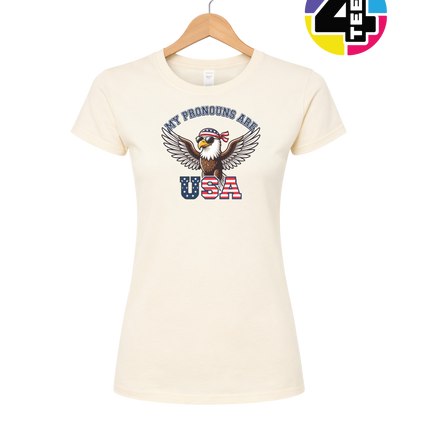 Pronouns Are USA Eagle Women's Tee