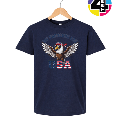 Pronouns Are USA Eagle Youth Tee
