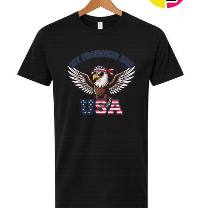 Pronouns Are USA Eagle Tee