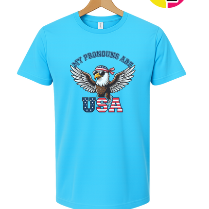 Pronouns Are USA Eagle Tee