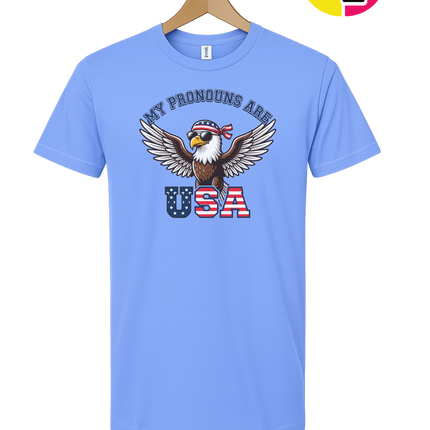 Pronouns Are USA Eagle Tee