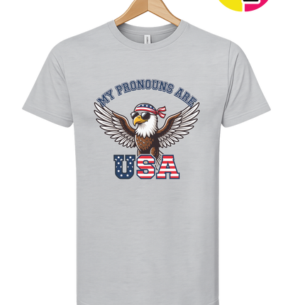 Pronouns Are USA Eagle Tee