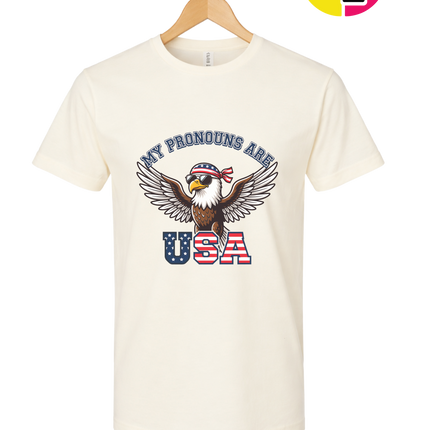 Pronouns Are USA Eagle Tee