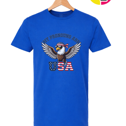 Pronouns Are USA Eagle Tee