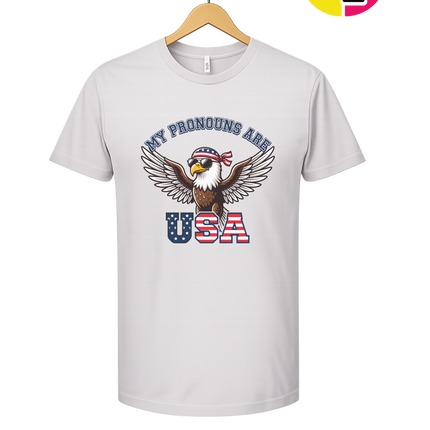 Pronouns Are USA Eagle Tee