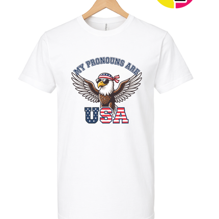 Pronouns Are USA Eagle Tee