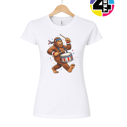 Bigfoot Freedom Drummer Women's Tee