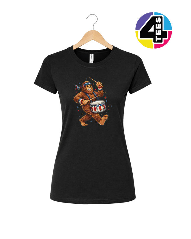 Bigfoot Freedom Drummer Women's Tee