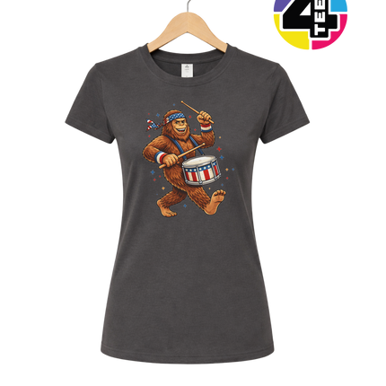Bigfoot Freedom Drummer Women's Tee