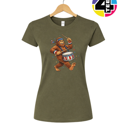 Bigfoot Freedom Drummer Women's Tee