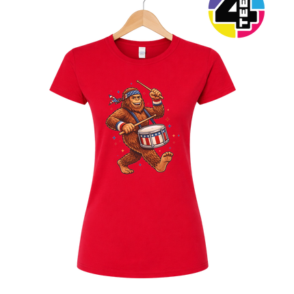 Bigfoot Freedom Drummer Women's Tee