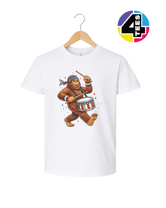 Bigfoot Freedom Drummer Youth Tee