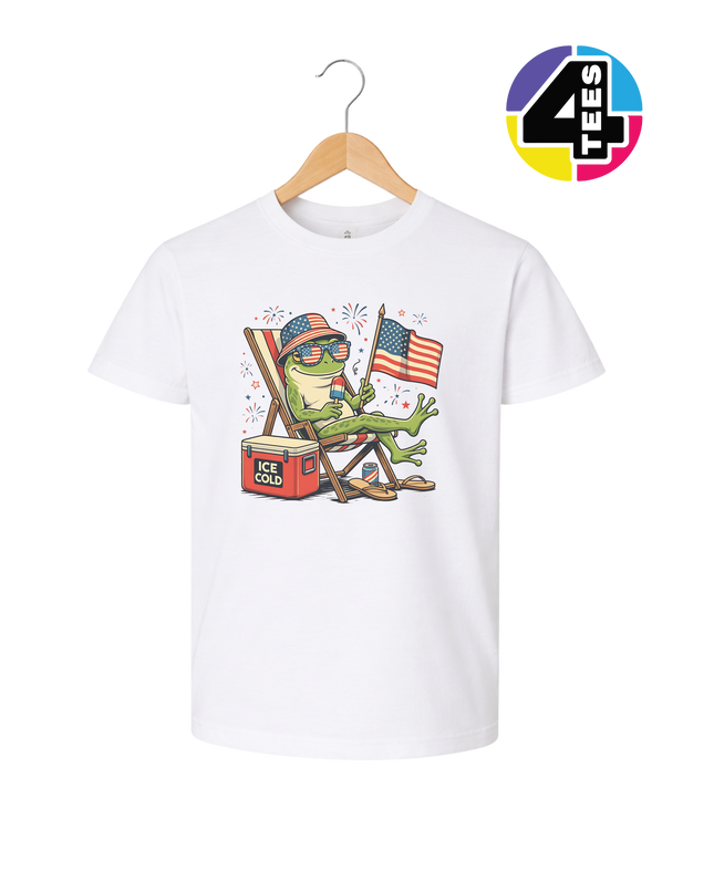 Chill Frog Freedom Vibes Youth Tee