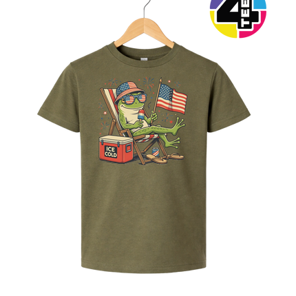 Chill Frog Freedom Vibes Youth Tee