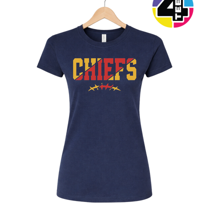 Red & Gold Chiefs Barbed Blitz Women's Tee