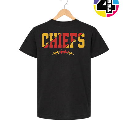 Red & Gold Chiefs Barbed Blitz Youth Tee