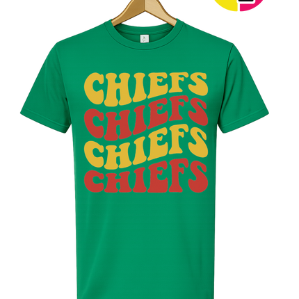 Retro Chiefs Groove Stack Tee