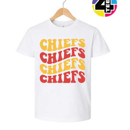 Retro Chiefs Groove Stack Youth Tee
