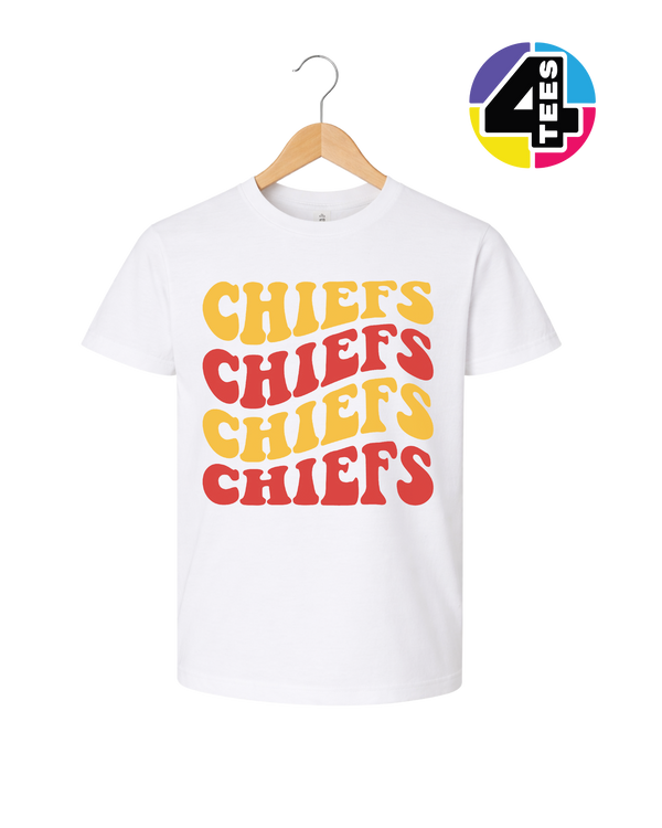 Retro Chiefs Groove Stack Youth Tee