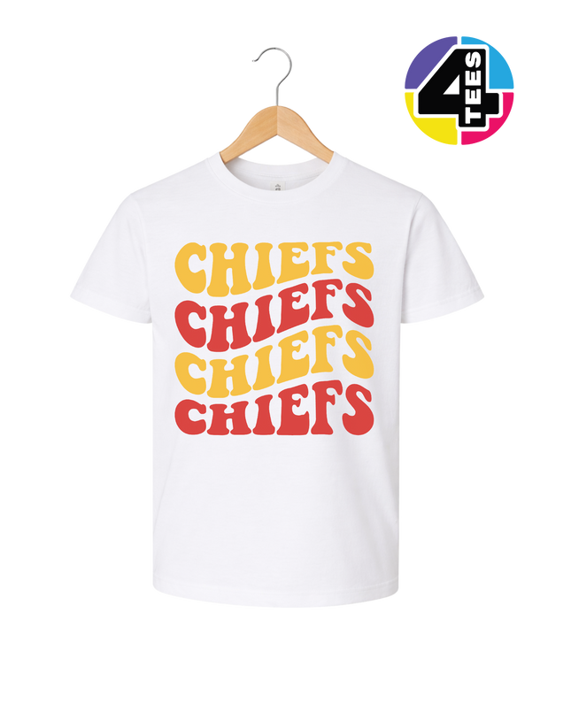 Retro Chiefs Groove Stack Youth Tee