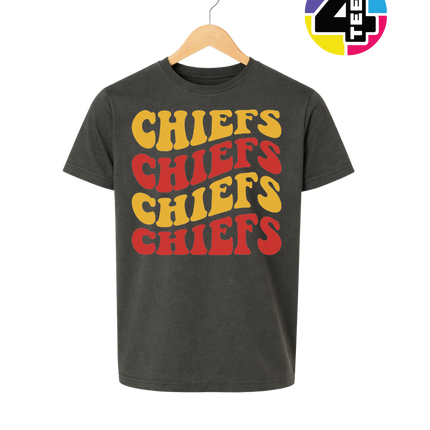 Retro Chiefs Groove Stack Youth Tee