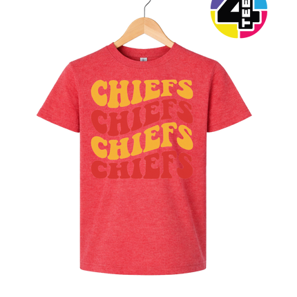Retro Chiefs Groove Stack Youth Tee