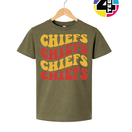 Retro Chiefs Groove Stack Youth Tee