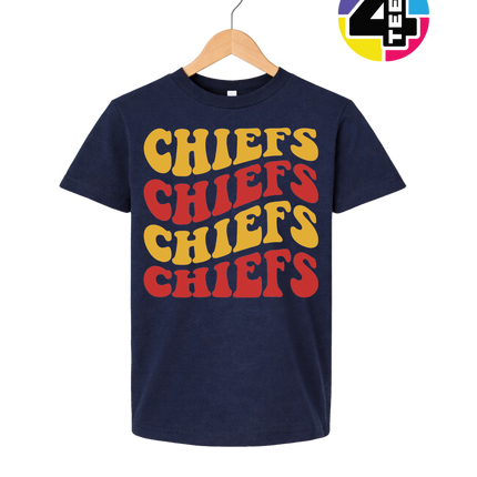 Retro Chiefs Groove Stack Youth Tee
