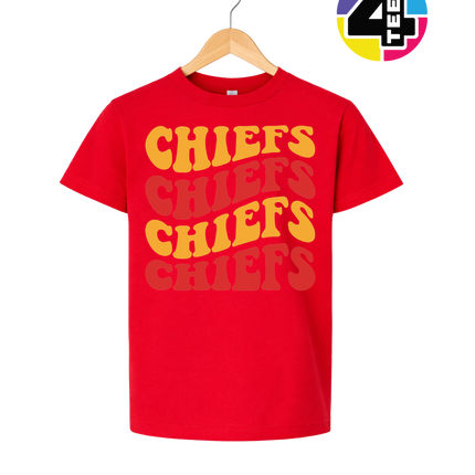 Retro Chiefs Groove Stack Youth Tee