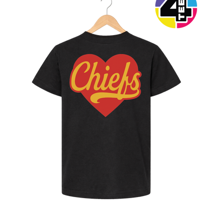 Chiefs Heartbeat Script Youth Tee