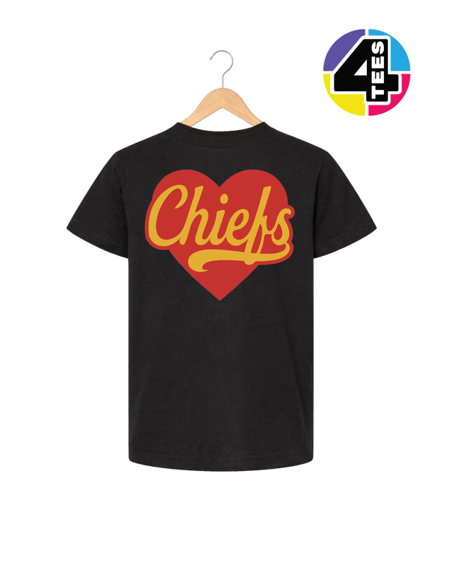 Chiefs Heartbeat Script Youth Tee