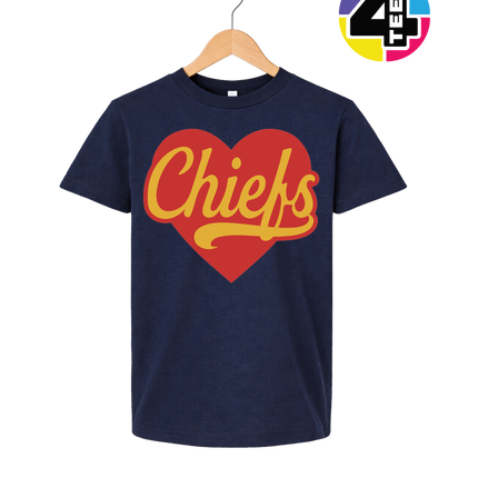 Chiefs Heartbeat Script Youth Tee