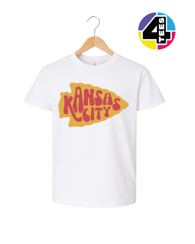Kansas City Groovy Arrowhead Youth Tee