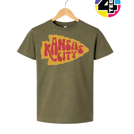 Kansas City Groovy Arrowhead Youth Tee