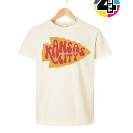 Kansas City Groovy Arrowhead Youth Tee
