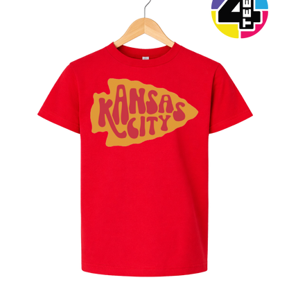 Kansas City Groovy Arrowhead Youth Tee