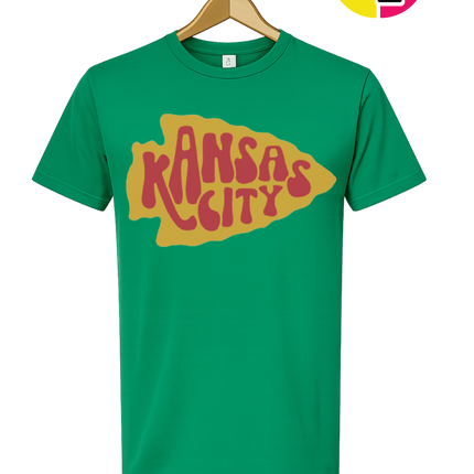 Kansas City Groovy Arrowhead Tee