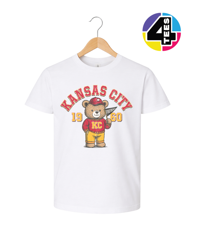 Kansas City Teddy Touchdown 1960 Youth Tee