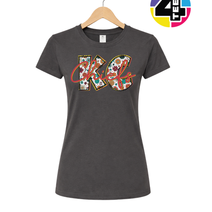 Blooming KC Chiefs Women's Tee