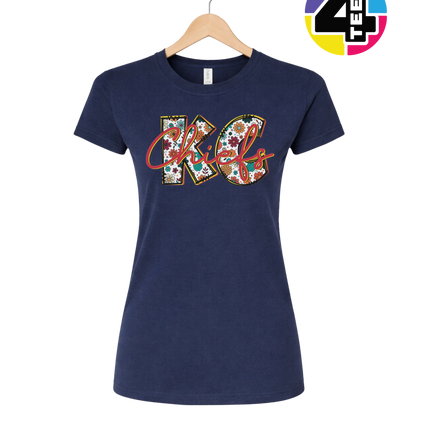 Blooming KC Chiefs Women's Tee