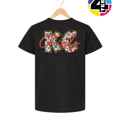 Blooming KC Chiefs Youth Tee
