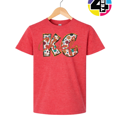 Blooming KC Chiefs Youth Tee