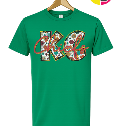 Blooming KC Chiefs Tee