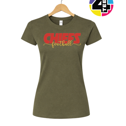 Chiefs Golden Football Rush Women's Tee