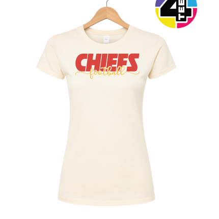 Chiefs Golden Football Rush Women's Tee